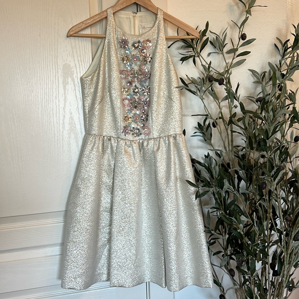 Shoshanna Midnight Dress with Flowers